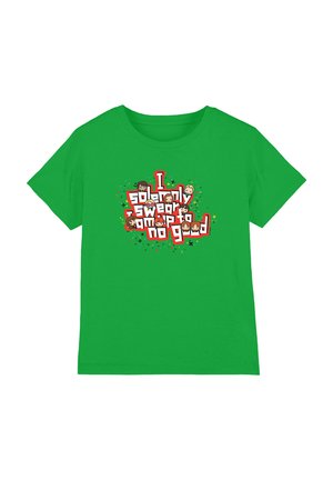Cotton Soul, HARRY POTTER I SOLEMNLY SWEAR CHIBIS UNISEX - Print T-shirt - dark green