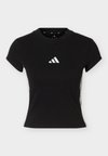 ESSENTIALS 3 STRIPES PADDED SLIM BABY - Camiseta estampada - black/white