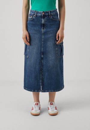 CARGO SKIRT LENNON - A-line skirt - medium indigo