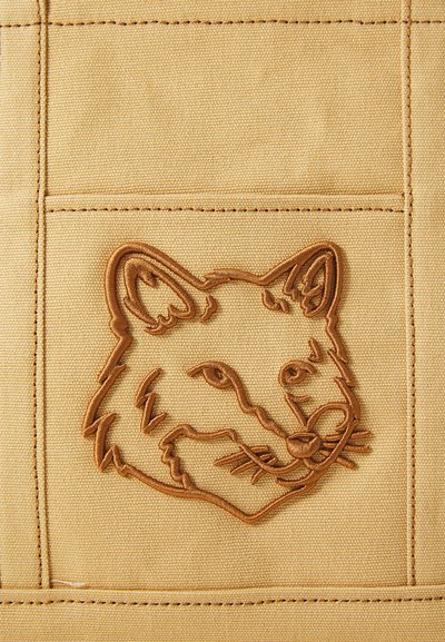 Maison Kitsuné FOX HEAD SMALL TOTE UNISEX - Torbica - cork