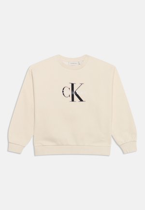Calvin Klein Jeans, MONOLOGO EMBROIDERY SWEATSHIRT - Суитшърт - turtledove