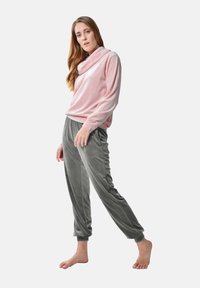 RAIKOU SET - Nachtwäsche Set - rosa grau