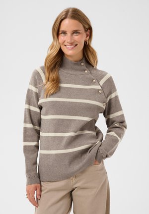 Cream, CREAM PULLOVER - Jumper - brown lentil oatmeal stripe