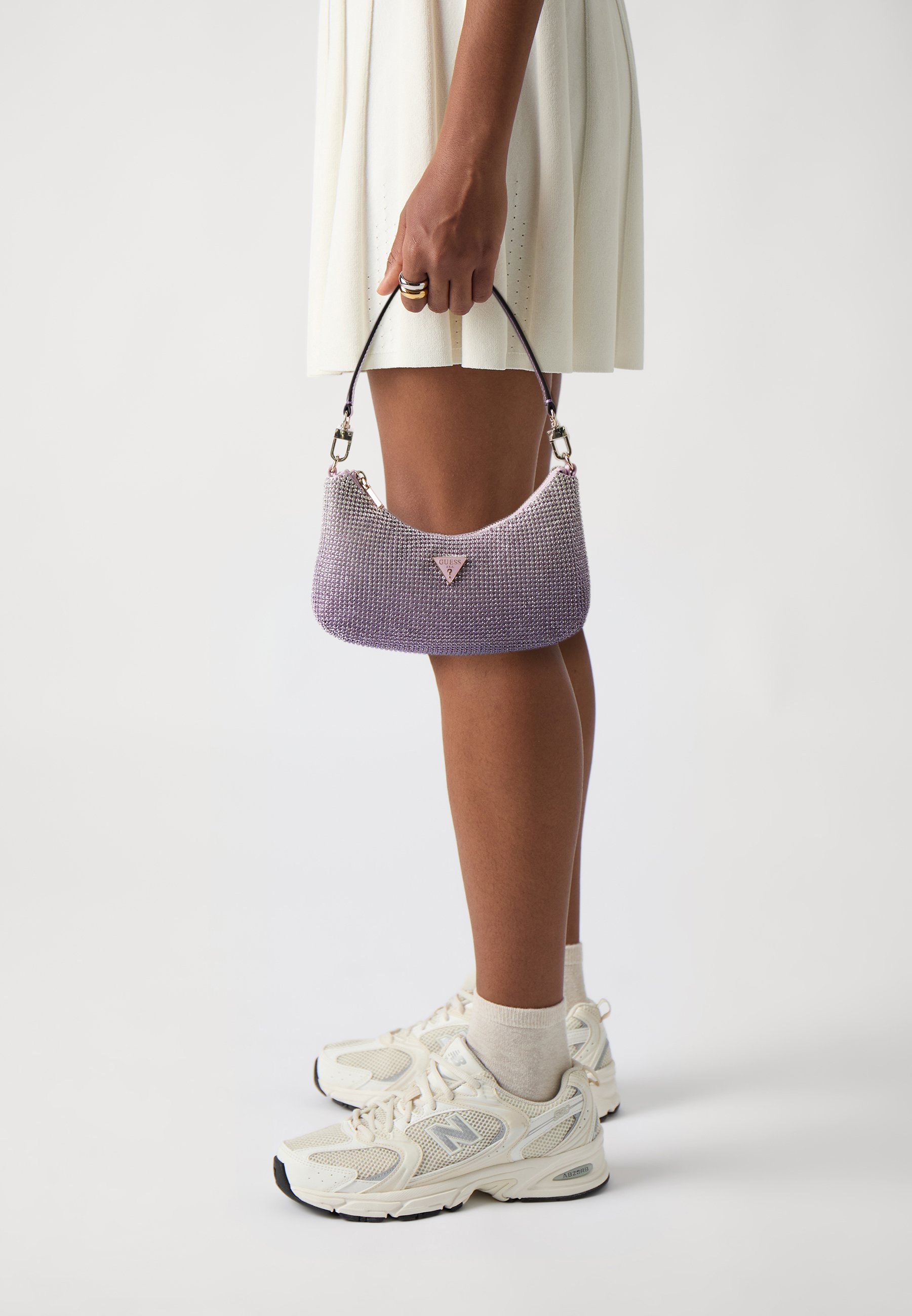 Guess ZALINA MINI TOP ZIP BAG - Handbag - orchid/light pink - Zalando