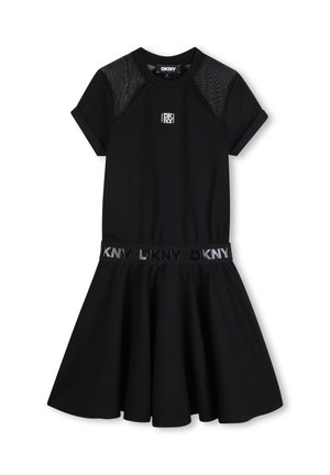 KURZÄRMEL - Robe en jersey - black