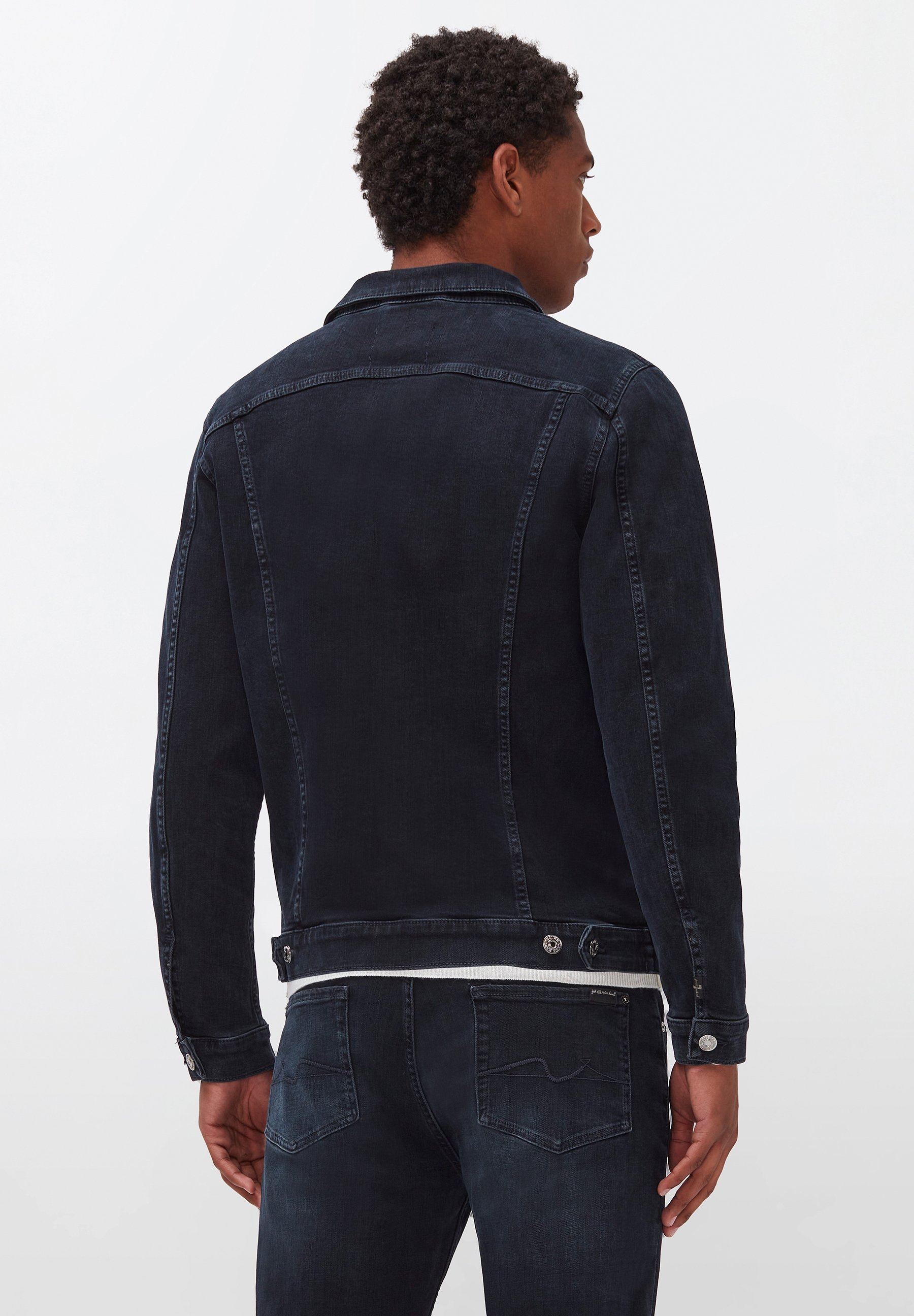 7 for all mankind PERFECT - Denim jacket - black/blue-black denim
