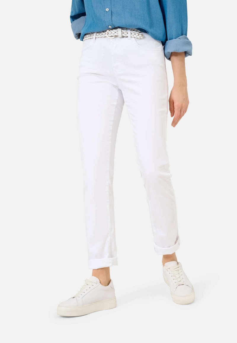 Mode Féminine Jeans Style CAROLA Denim Blanc Feminine Fit