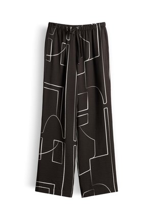 someday., HIGH RISE GRAPHIC FLOW - Stoffhose - dark truffle