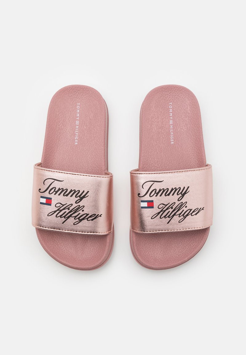 Mules Femme CHATTAWAK - Rose Or, Taille 41, Semelle Intérieure Cuir, Style Croco