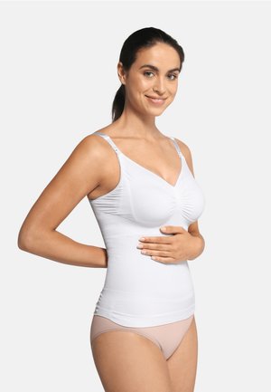 NURSING TOP WITH SHAPEWEAR - Caraco - white