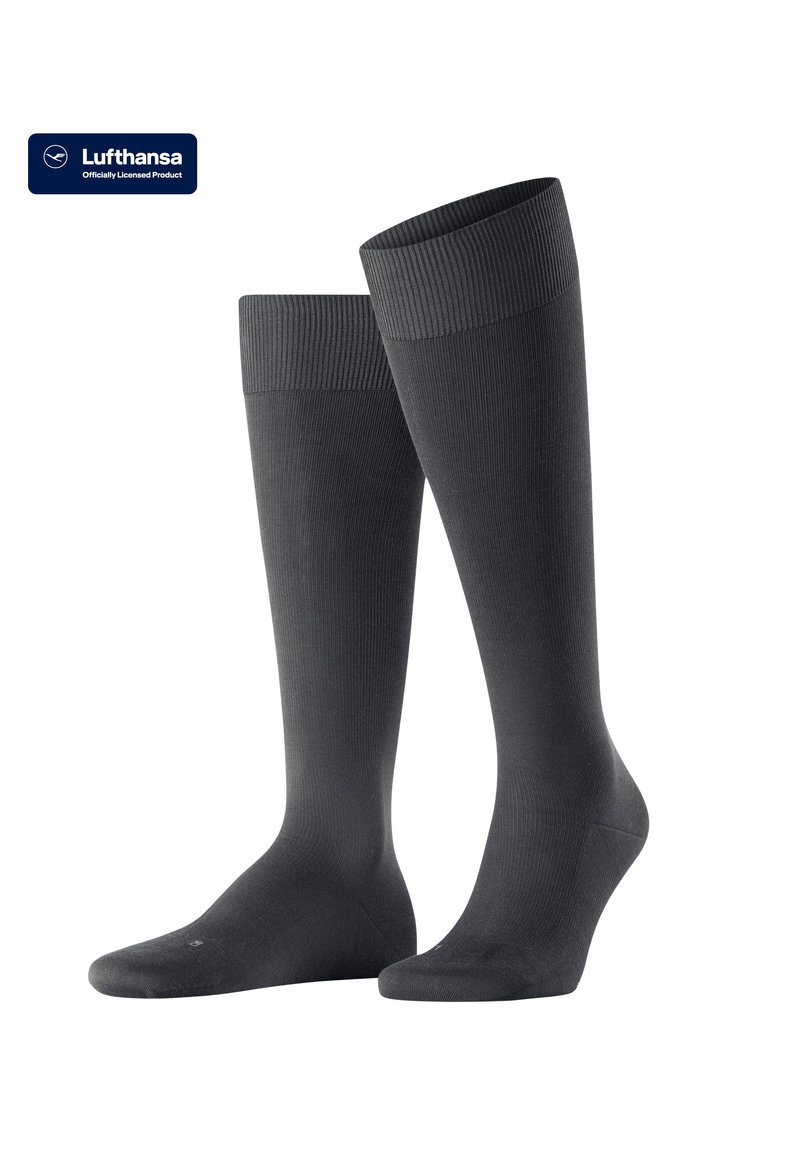 FALKE LUFTHANSA ENERGIZING COTTON - Knee high socks - anthracite
