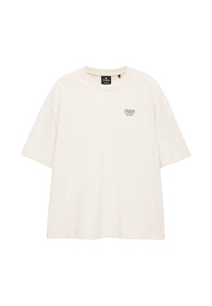 PULL&BEAR, BOXY-FIT LOVE YOURSELF - T-SHIRT - T-shirt basique - sand