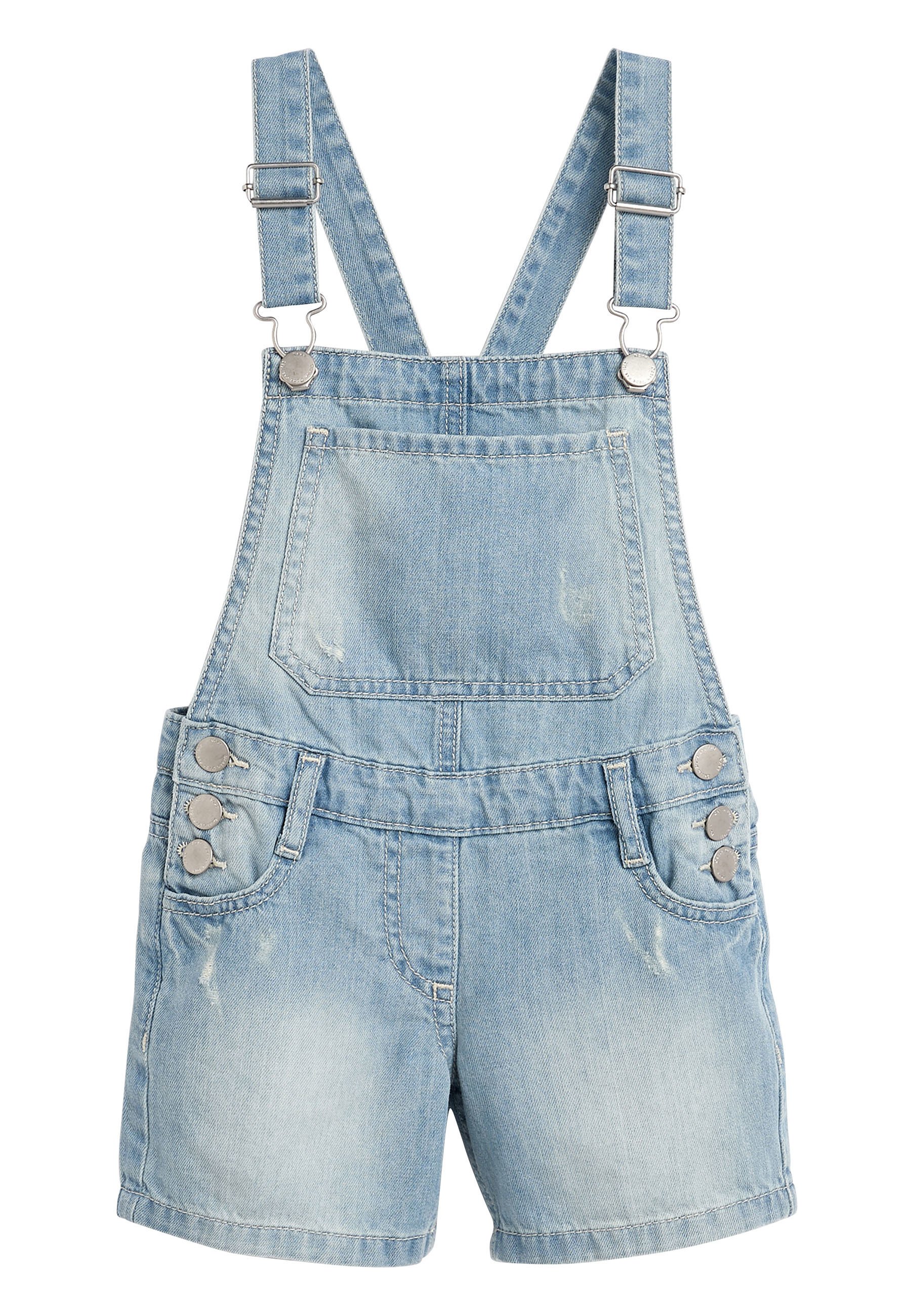 Next DENIM LIGHT BLUE SHORT DUNGAREES 