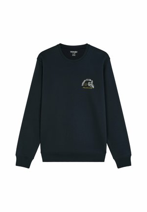 Wrangler, LONG SLEEVE SMALL GRAPHIC CREW FOR MENS - REGULAR FIT - Sweatshirt - dark sapphire