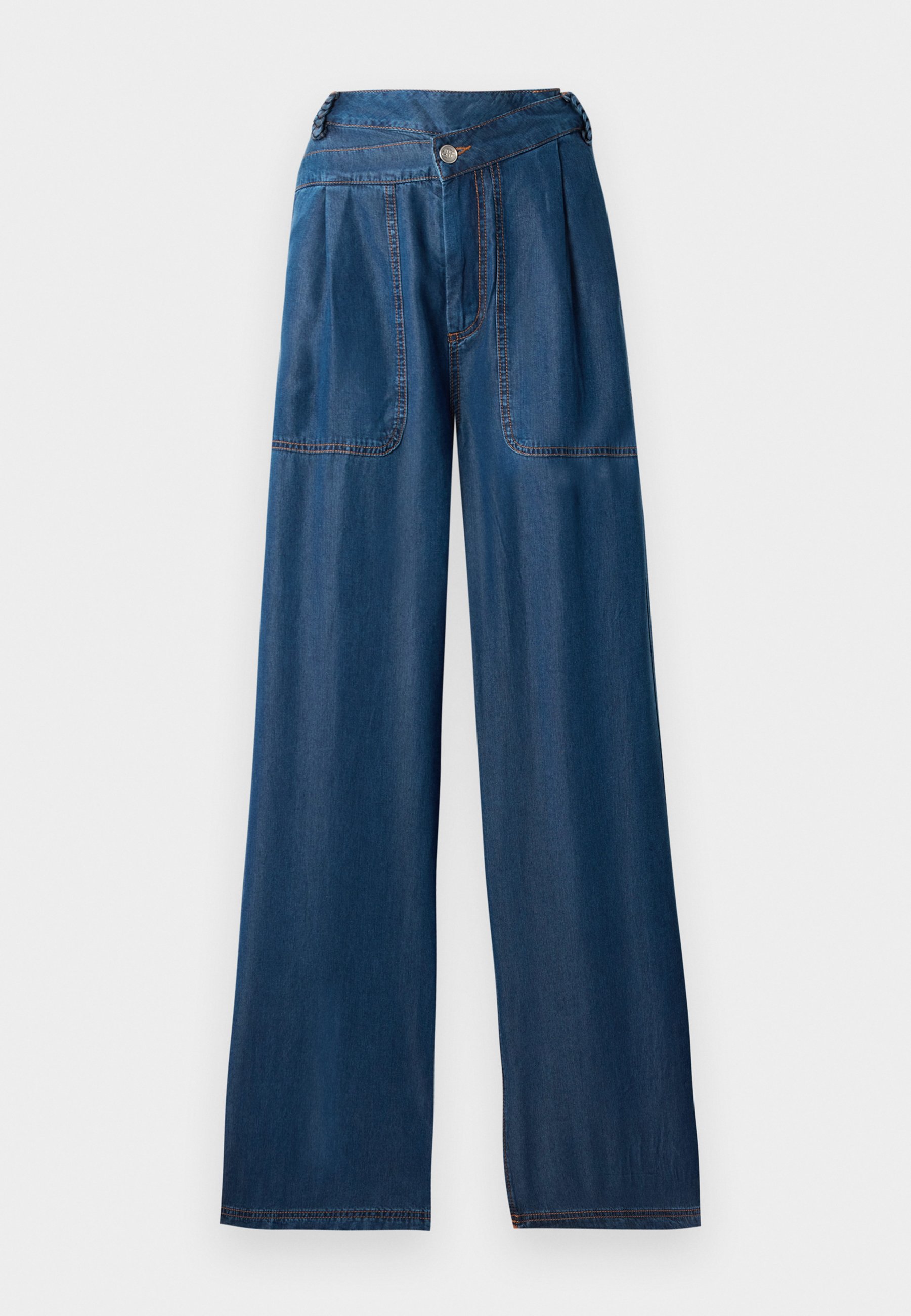 デニム・ジーパン DSQUARED Stretch Denim Traveller Wide-Leg Jeans DSQUARED2 Traveller Medium Rise Denim Wide Jeans Dsquared2