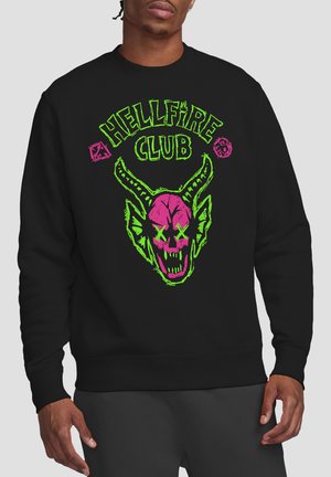 NETFLIX, STRANGER THINGS  HELLFIRE NEON SKETCH LOGO - Sweatshirt - black