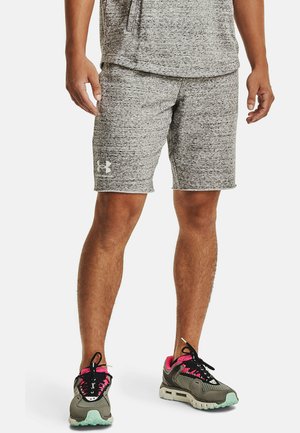Under Armour RIVAL TERRY - Sports shorts - onyx white