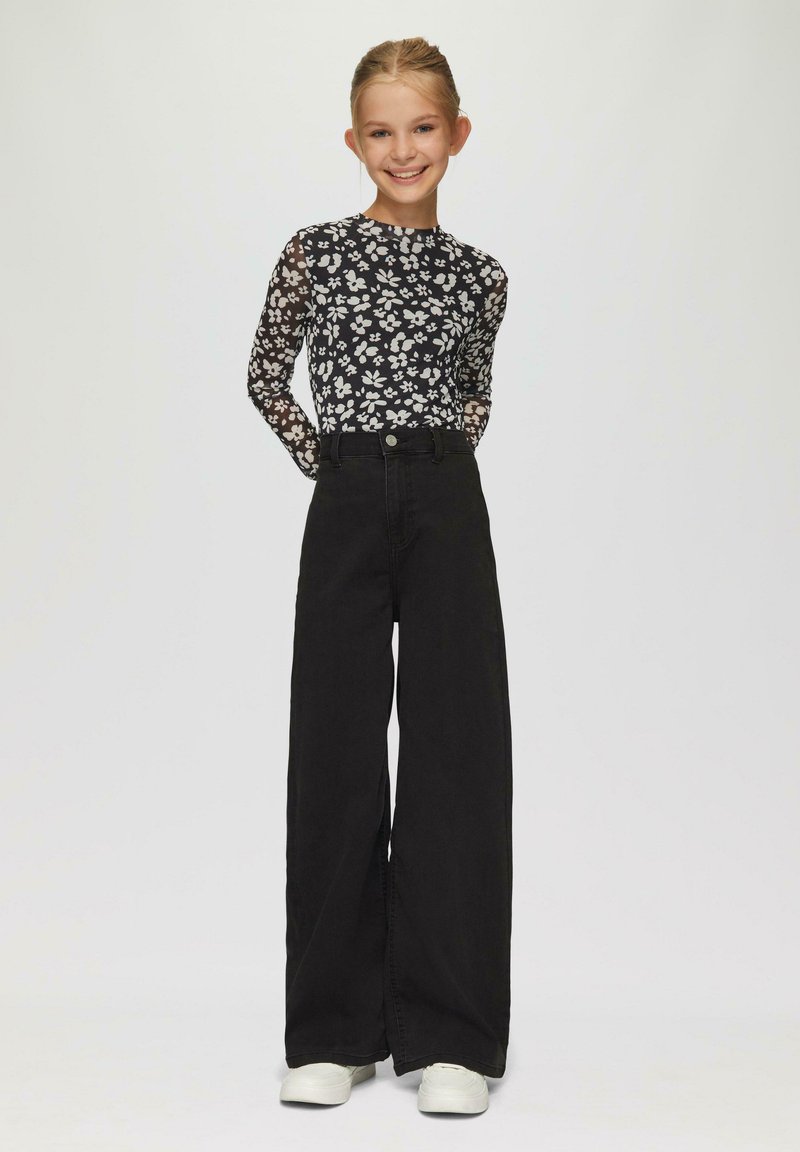 s.Oliver - SUPER HIGH RISE WIDE LEG - Relaxed fit jeans - graphit, Enlarge