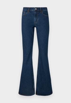 Abercrombie & Fitch Džínsy bootcut - dark blue denim