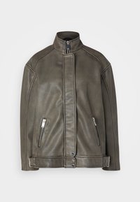 2ND EDITION DIXON HEAVY UNEVEN  - Imitert skinnjakke - grey/black