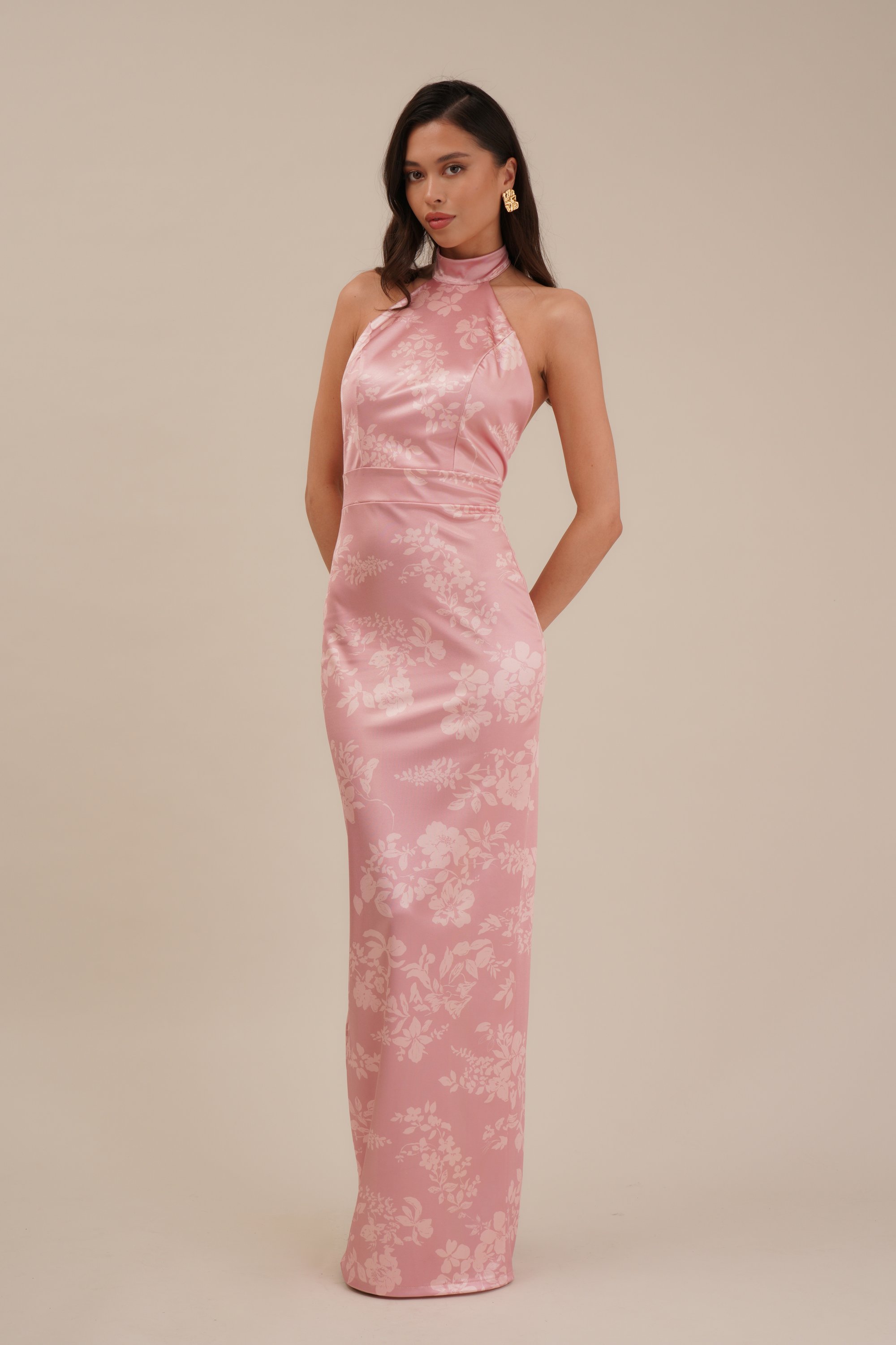 royal blue halter cocktail dress AKIRA Poppin' Bottles Rhinestone Maxi Dress | Royal Blue