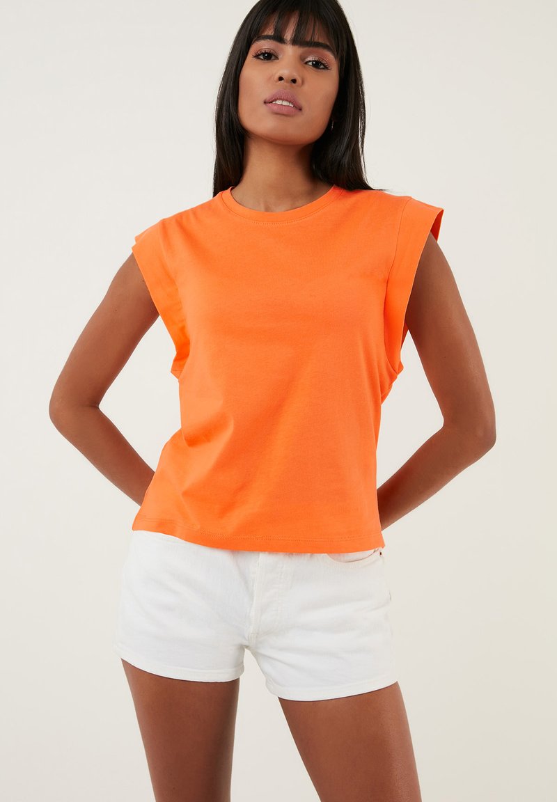 LELA CREW NECK - T-shirt - bas - orange