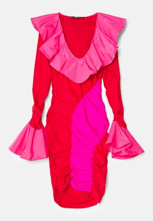 Ahluwalia ROSIE RUFFLE DRESS - Trikotāžas kleita - red/pink