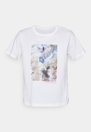 ONLY Play ONPMAL LIFE LOOSE TEE BOX - Apdrukāts T-krekls - white