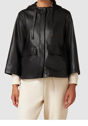 Faux leather jacket - black