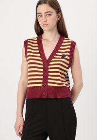 Marimekko JUHLA TASARAITA - Colete - winered/yellow/blue/coral