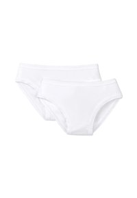 Set di due slip in cotone bianco, caratterizzati da una texture morbida, cintura elastica e dettagli con bordo smerlato. Disponibili in due misure.
