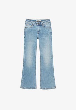 PULL&BEAR, WITH RHINESTONES BOOT-CUT - JEANS - Zvonové džínsy - blue denim