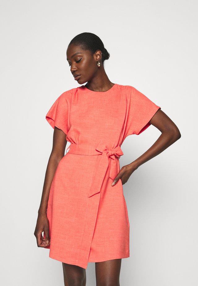 WRAP SKIRT MINI DRESS - Korte jurk - orange