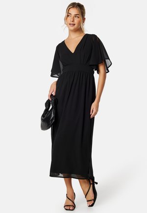 SLEEVE CHIFFON MIDI - Freizeitkleid - black