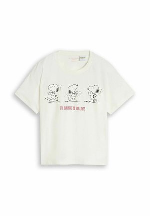 TOM TAILOR, TOM TAILOR T-SHIRT OVERSIZE T-SHIRT MIT SNOOPY-PRINT - T-Shirt print - whisper white