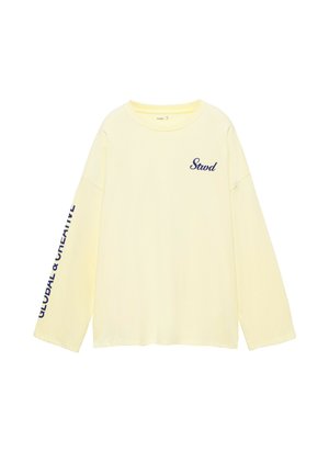 PULL&BEAR, STWD LONG SLEEVE - T-SHIRT - Top s dlhým rukávom - yellow