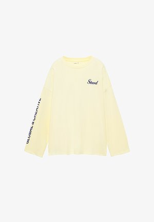 PULL&BEAR, STWD LONG SLEEVE - T-SHIRT - Langarmshirt - yellow