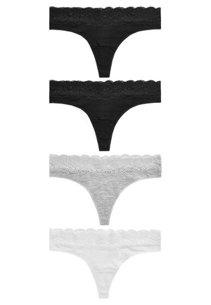 MONOCHROME KNICKERS FOUR PACK - String - black
