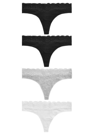 FOUR PACK - Tanga - black