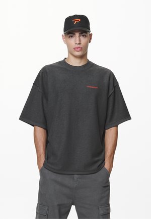 WINTOR INSIDE OUT BOXY TEE - Pamata T-krekls - washed volcano grey