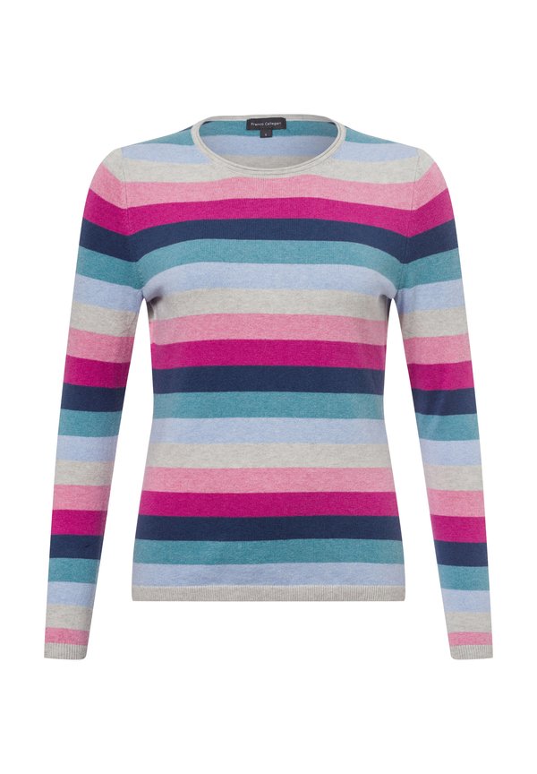 Strickpullover - silber mehrfarbig