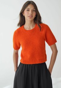 Next SHORT SLEEVE CREW NECK - Navadna majica - orange