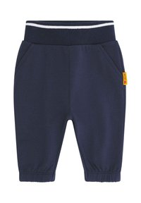 Pantaloni Sportivi Bimbo Steiff In Cotone | Jogging Blu Navy Con Inserto | Morbidi, Lavabili, Con Orsetto | Vestibilità Comoda