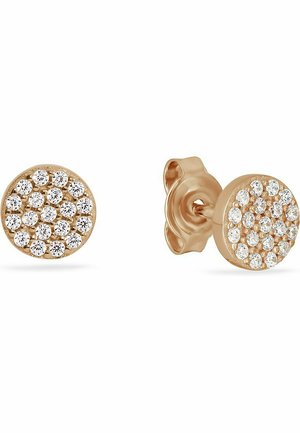 925ER SILBER 38 ZIRKONIA - Øreringe - rose gold-coloured