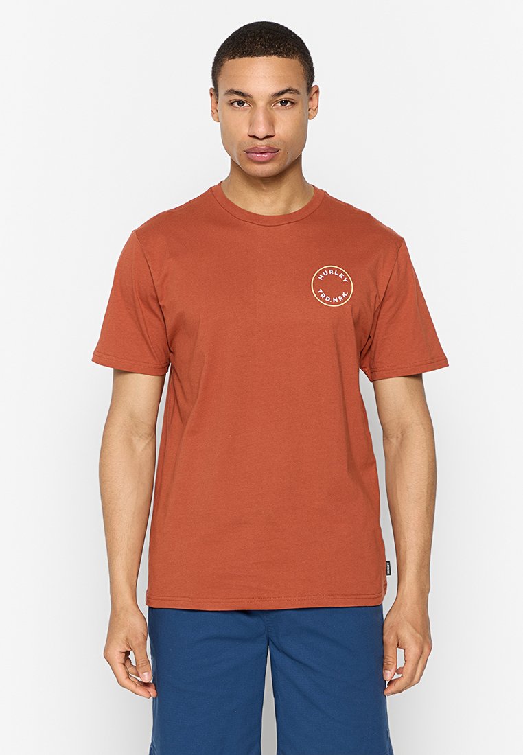 hurley T-shirt print lichtrood