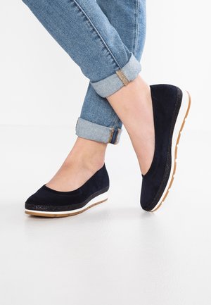 Pumps m/ kilehæl - dark blue