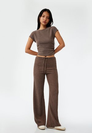 WIDE LEG - Broek - brown