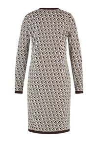 Gerry Weber ELEGANTES  MIT JACQUARD MUSTER - Strickkleid - cream   black graphic jacquard