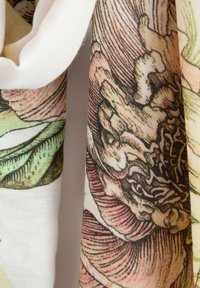 Sjal / Tørklæder - yellow lilac floral print