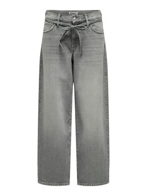 ONLY, Straight fit ONLGIANNA Mid waist Balloon - Wide leg - medium grey denim